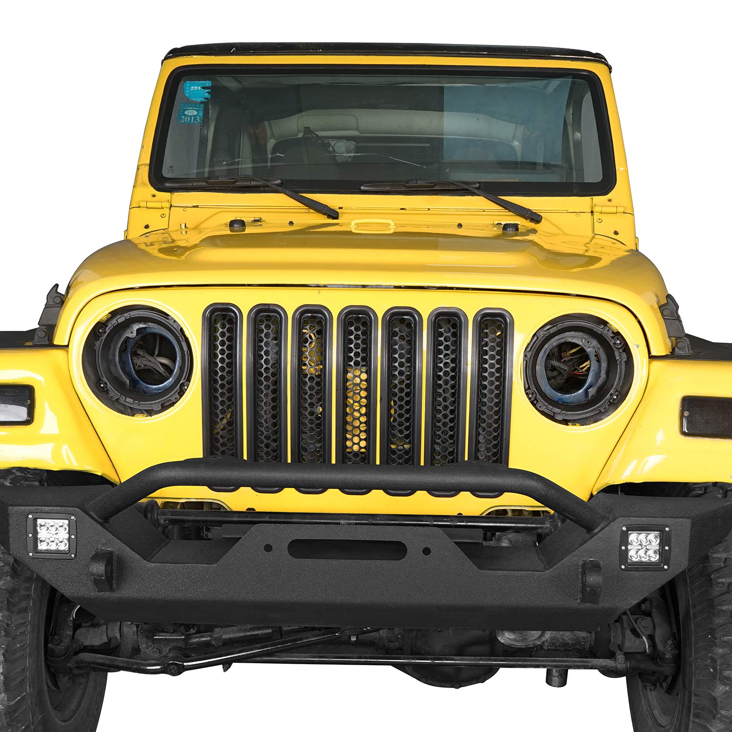 u-Box 7-Inch Headlight Mount Ring Bracket Overlay Retainer - Replacement Compatible with Jeep Wrangler TJ 1997-2006 Models - Perfect for Off-Roading & Night Driving Upgrades