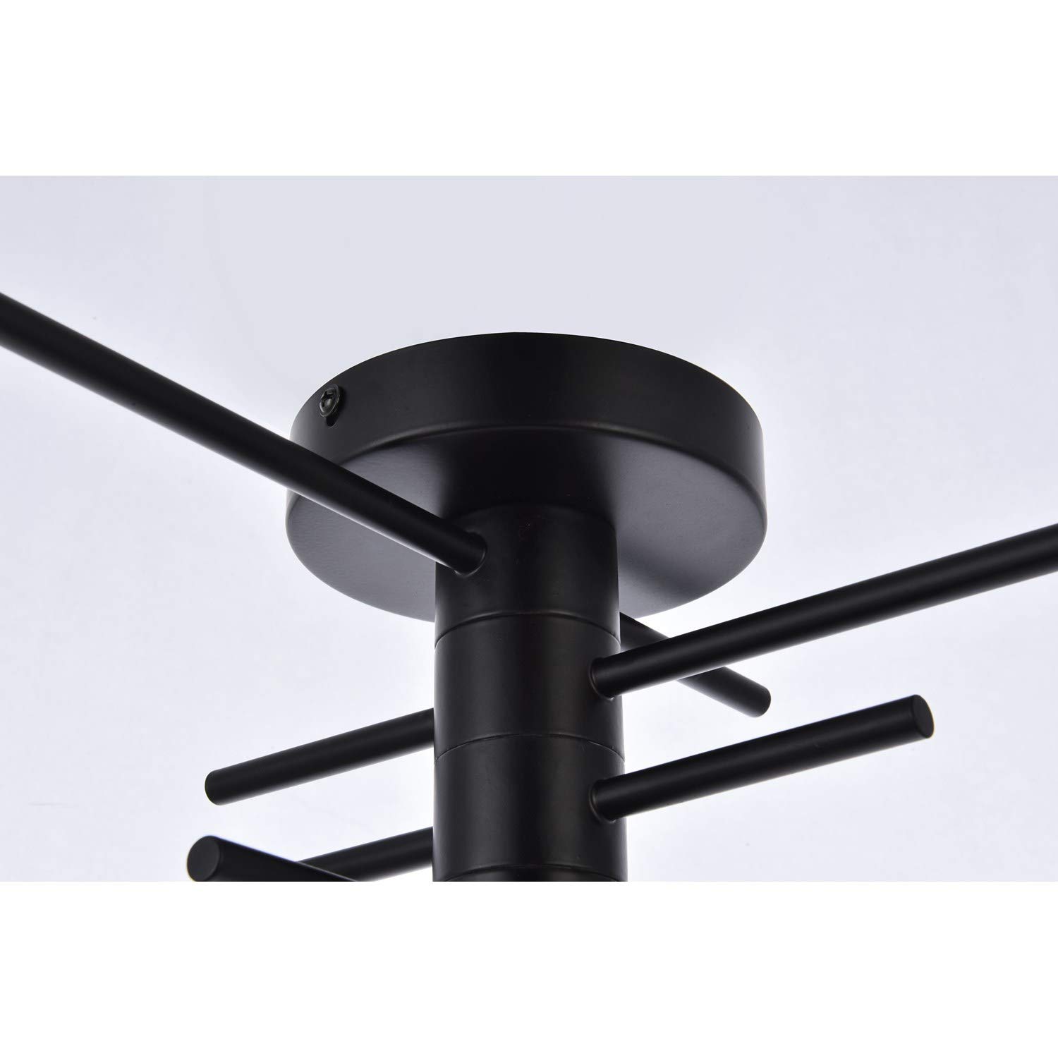 Xavier 4-Light Black Flush Mount Ceiling Light Fixture - Modern Lighting for Bedroom, Hallway & Kitchen