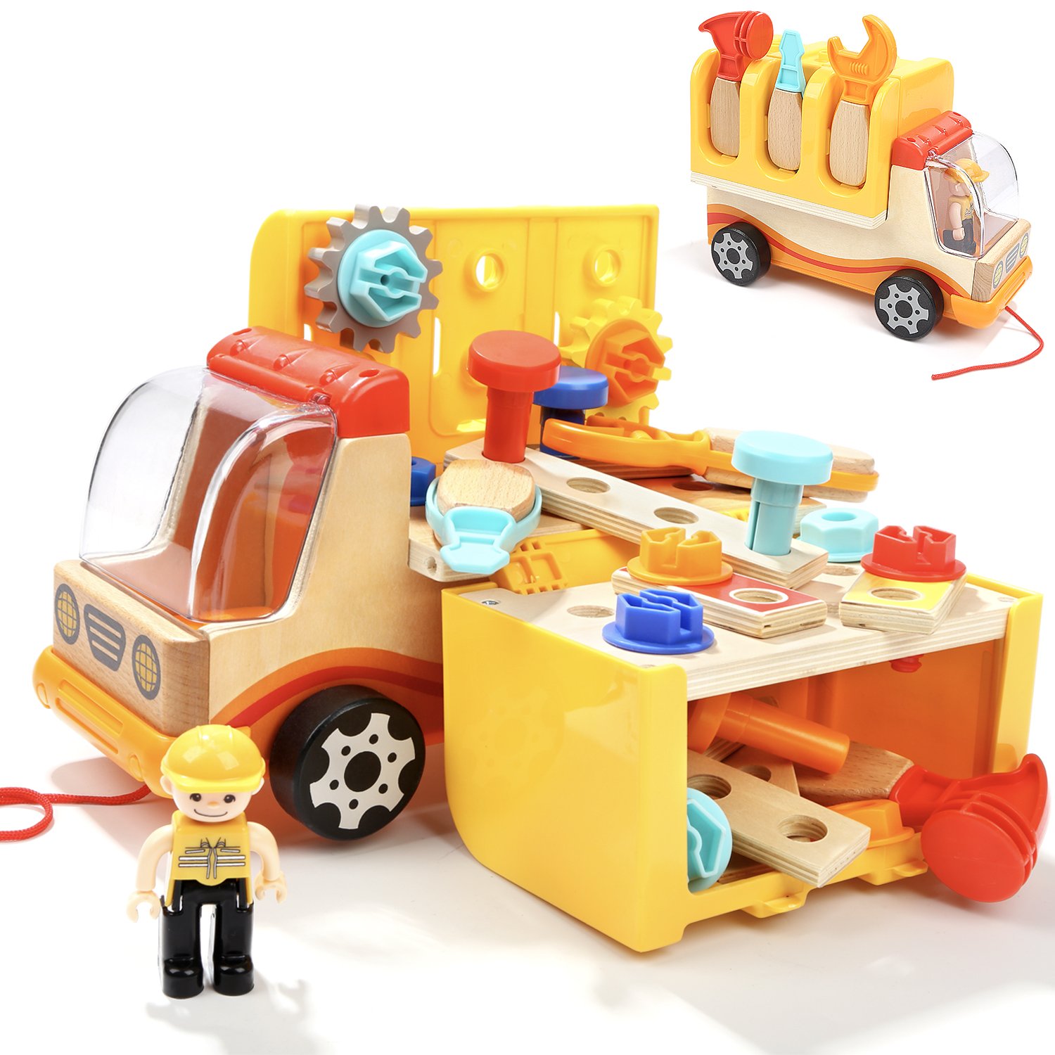 TOP BRIGHT Toddler Tool Toys Set - Construction Truck & Kids Tools for 2-3 Year Old Boys | Perfect Birthday Gift & Early Learning STEM Toys for Pretend Play & Role-Playing Fun