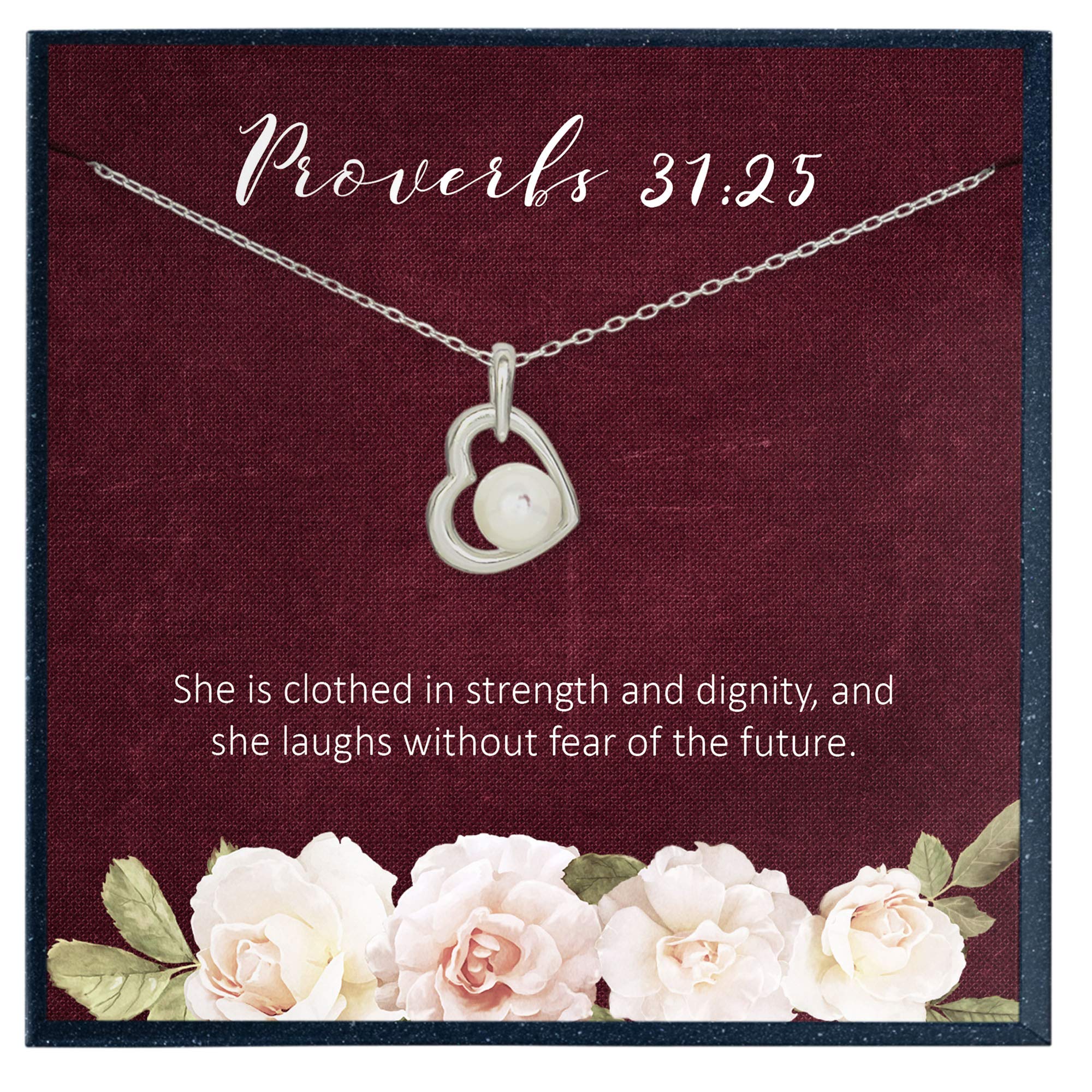 Proverbs 31:25 Inspirational Jewelry - Faith-Based Gifts for Breast Cancer Survivors, Pastor's Wives & Chemo Patients - Strength & Hope Religious Keepsakes for Support & Encouragement (Perfect for Prayer Groups, Hospital Visits & Spiritual Comfort)