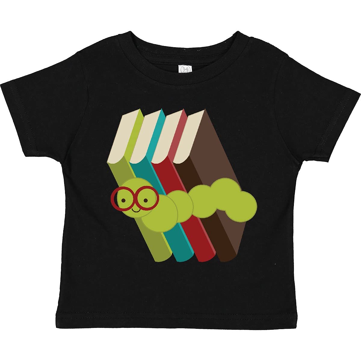 Inktastic Bookworm Books Reading Toddler T-Shirt - Cute Kids Tee for Book Lovers & Storytime - Perfect for Library Visits, School & Reading Activities
