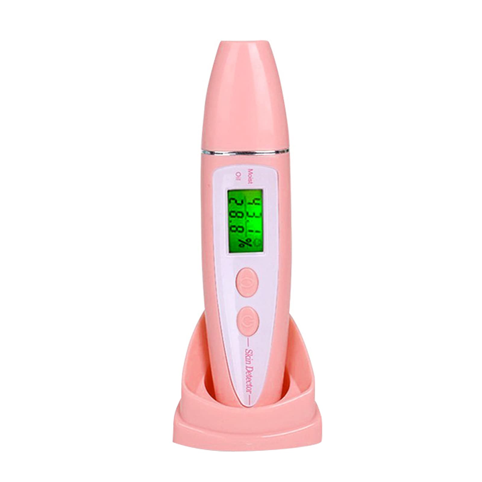 Digital Skin Moisture Analyzer & Oil Tester - Portable Skin Care Device for Women | Accurate Face Hydration Detector | Perfect for Home Skincare Routine & Salon Treatments (White)