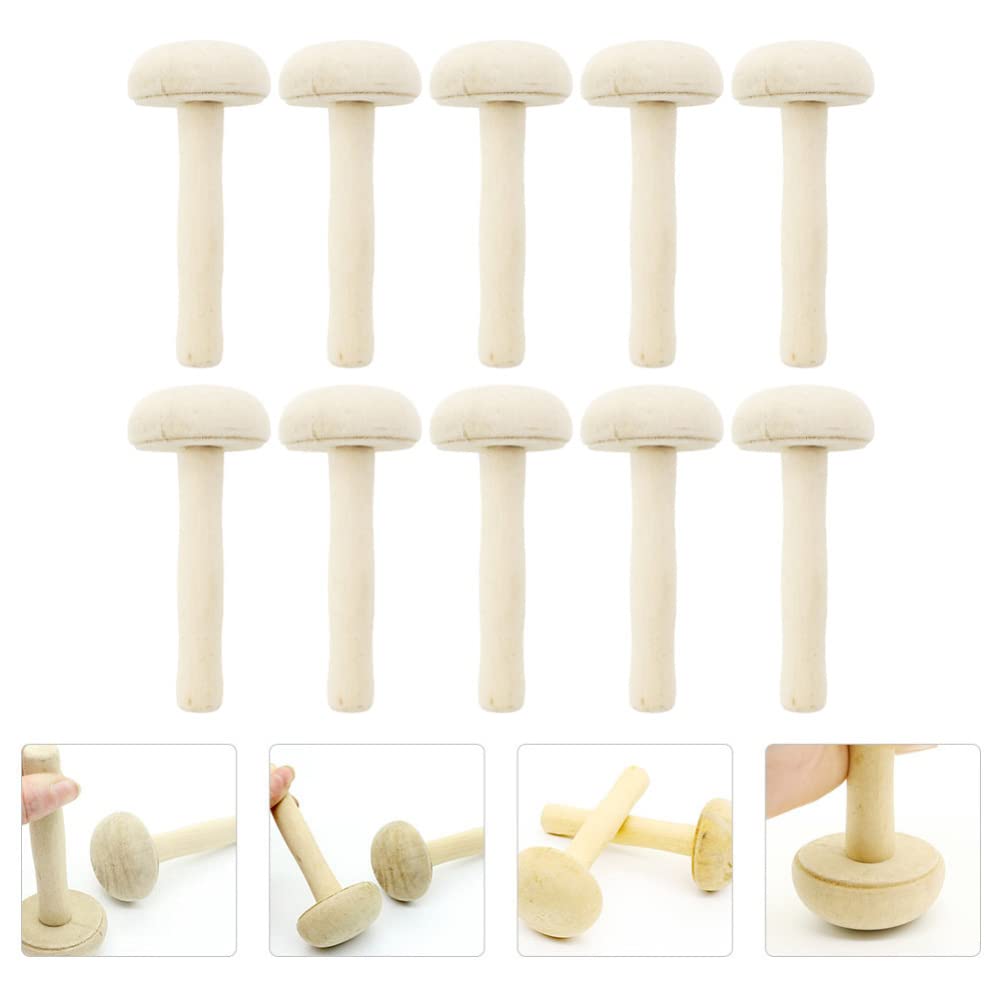 10pcs Wooden Knitting Mushroom Tools - Professional & Convenient Knitting Accessories for DIY Crafts, Home Decor, and Handmade Gifts