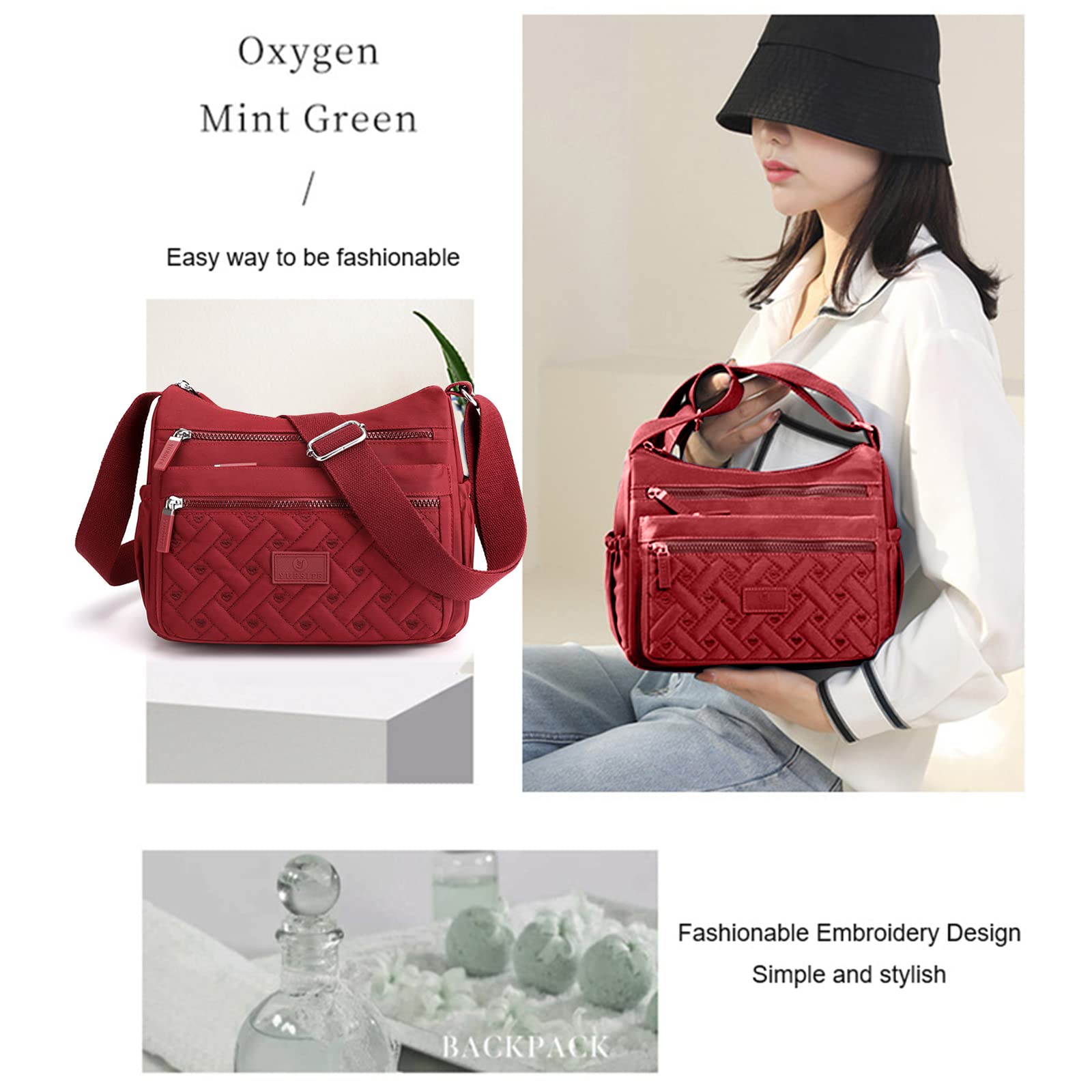 XUDREZ Women's Crossbody Bag with Multi-Pockets - Perfect for Travel & Daily Use