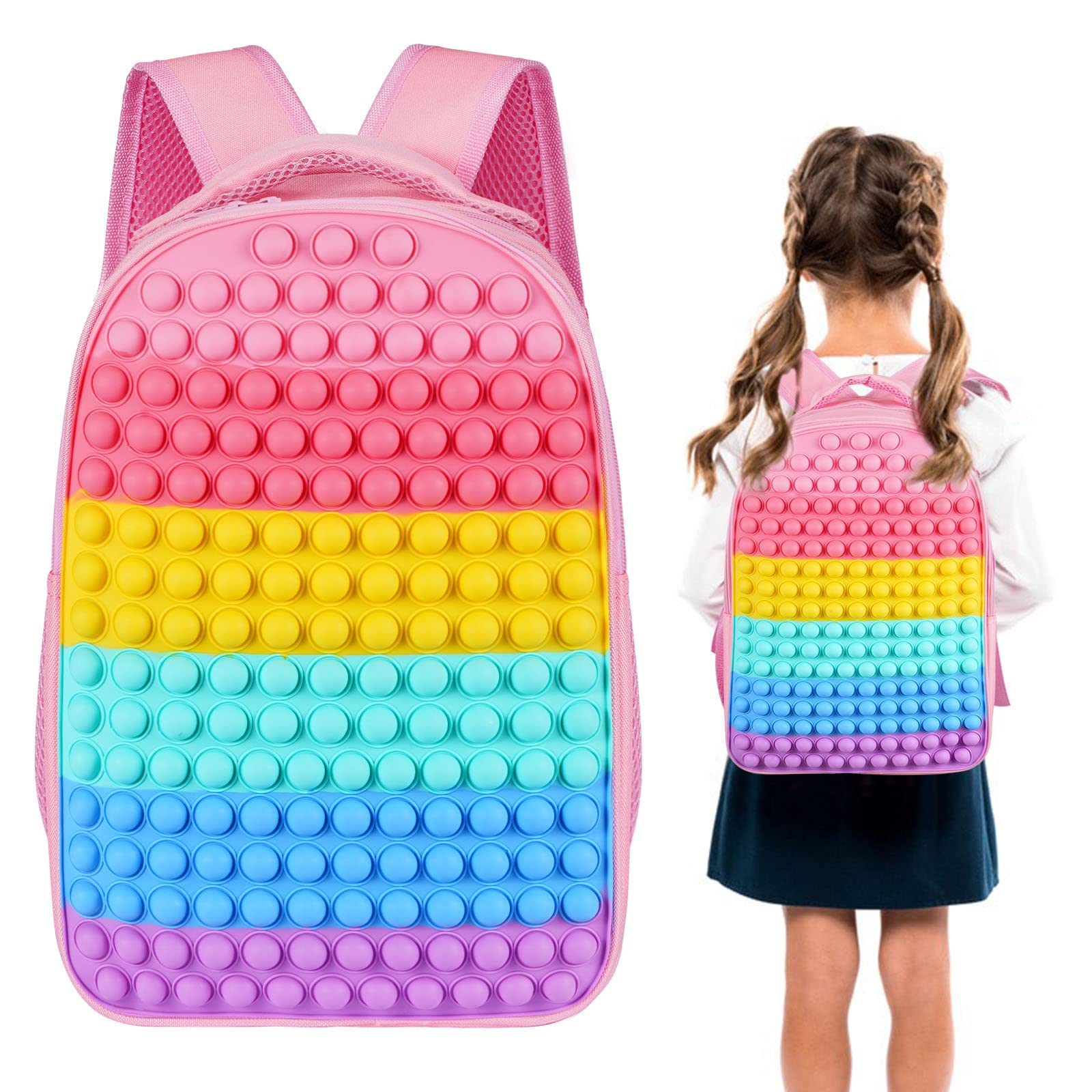 Stylish Kavkabox Cute Backpack for Teen Girls & Boys - Large Pop School Book Bag with Ergonomic Design | Perfect Back to School Supplies & Gifts for Kids 8-12 | Great for School, Travel, and Daily Use