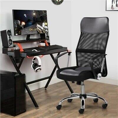 Ergonomic High Back Office Chair - LAYUN Swivel Task Chair with Lumbar Support for Home Office & Gaming, Gray - Perfect for Long Hours of Work & Gaming Sessions