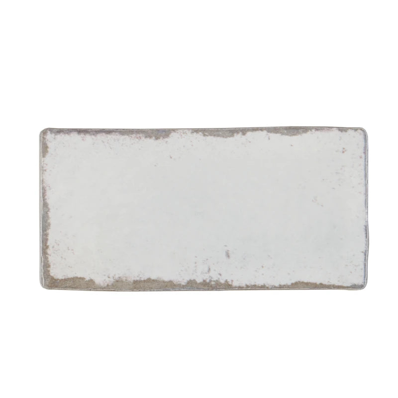 Vintage Retro Revival 3x6 Ceramic Wall Tiles - Silver Mist Finish for Kitchen Backsplash & Bathroom Decor