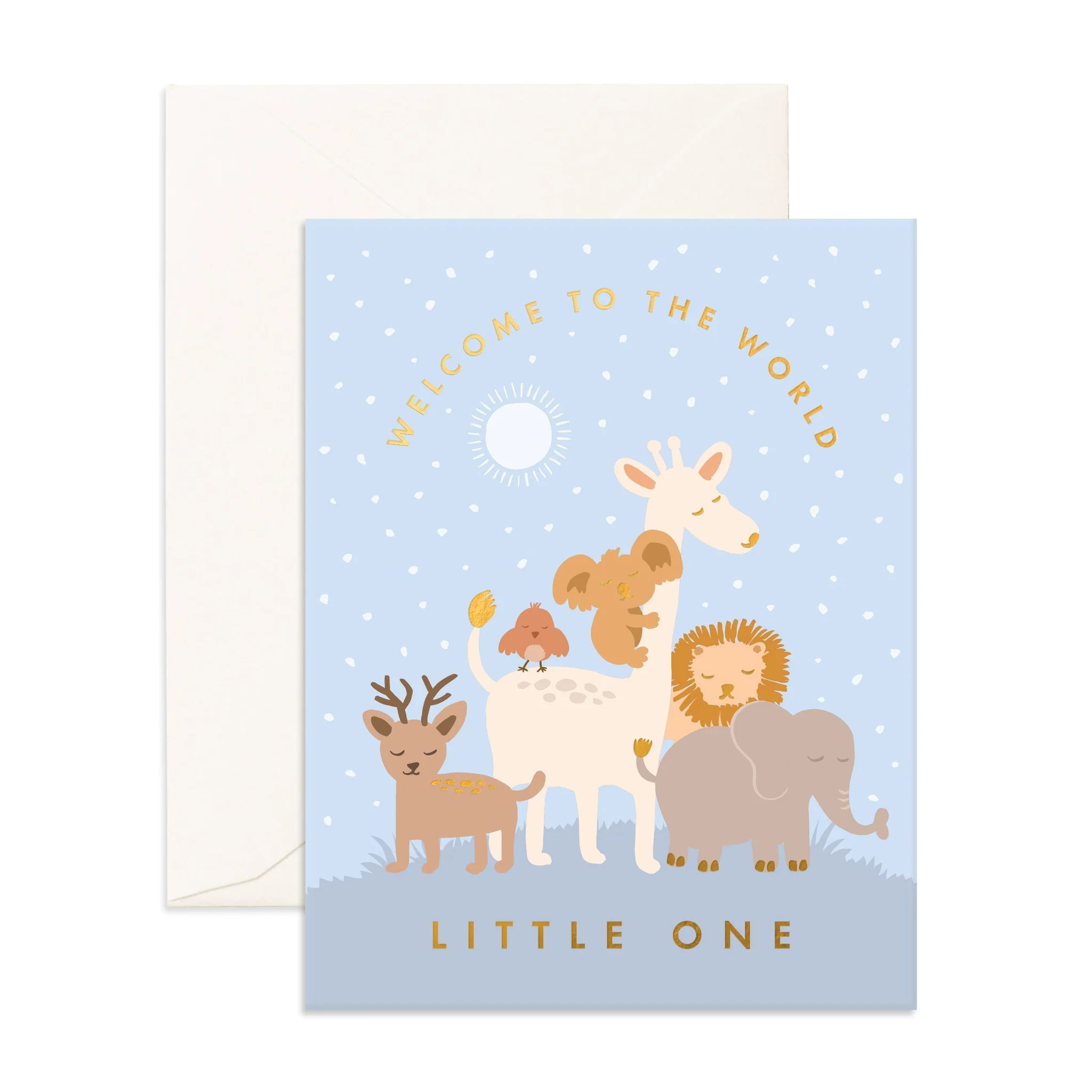 Welcome Little One Winter Greeting Card - Baby Shower & Newborn Celebration - Perfect for Holiday Wishes & Winter Birthdays