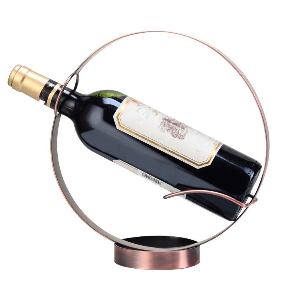 Modern Round Tabletop Wine Rack - Elegant Wine Bottle Display Stand for Kitchen & Home Decor | Perfect for Dining Room, Bar Counter & Gift Giving