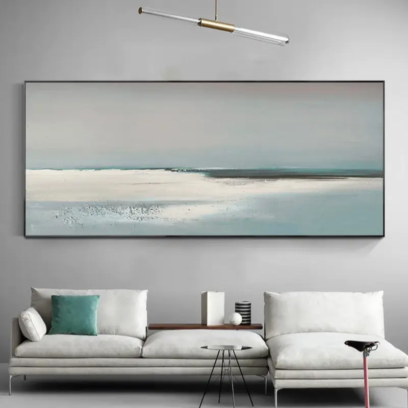 Ocean and Sky Painting #OS 008 - Handmade Canvas Wall Art for Home & Office Decor - Perfect for Living Room, Bedroom or Office Wall Decor