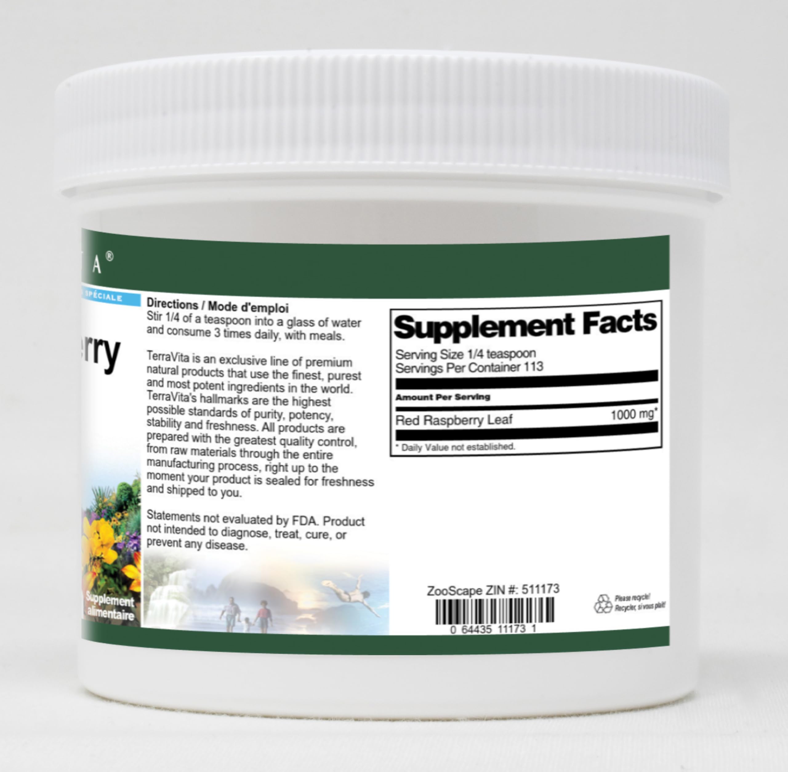 Organic Red Raspberry Leaf Powder 4 oz (113g) - Natural Herbal Supplement for Women's Health, Fertility & Pregnancy Support - Use in Teas, Smoothies & DIY Skincare