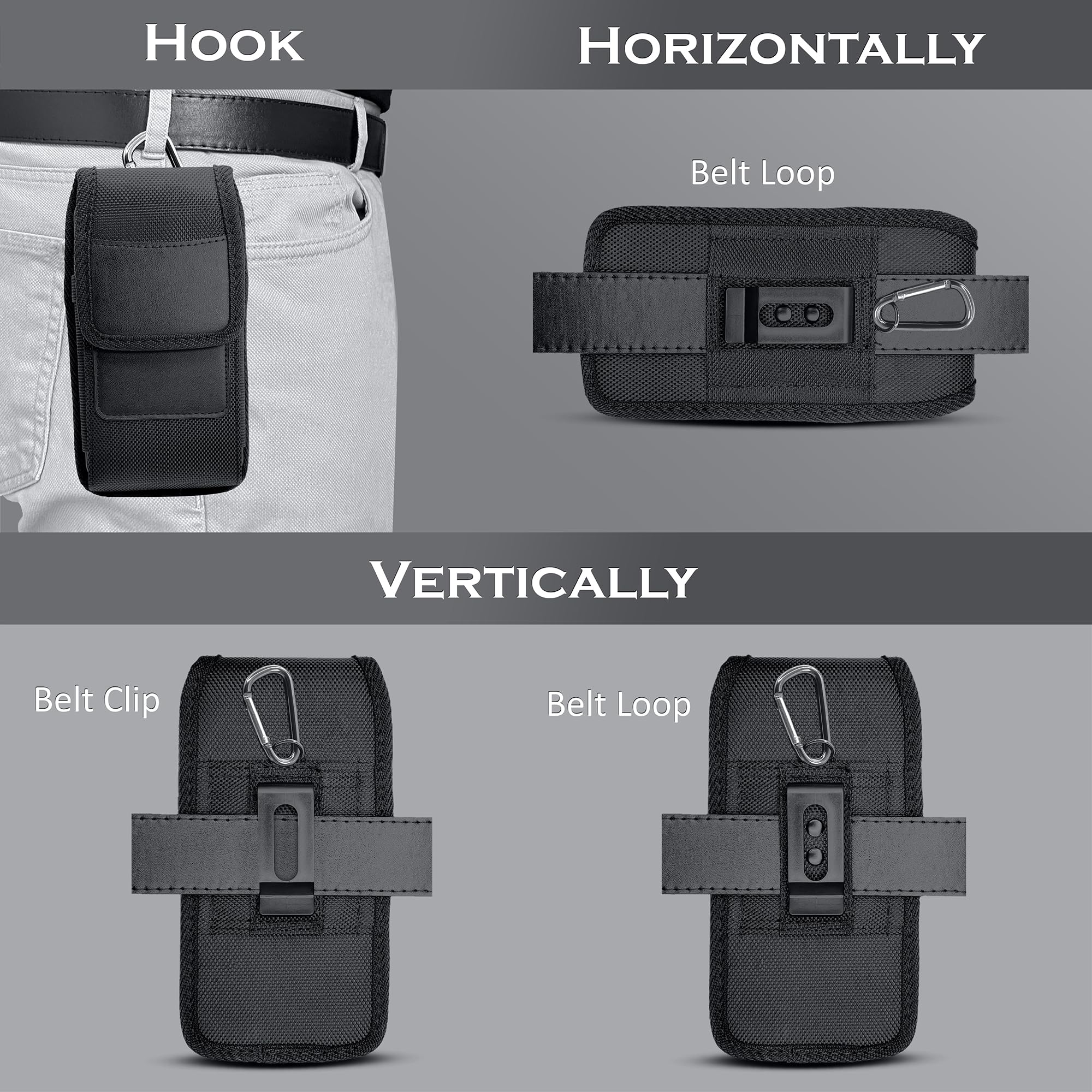 **Galaxy S24 Ultra Holster Case with Belt Clip & ID Card Slot - Compatible with S23 Ultra, S22 Ultra, S21, S20 Ultra, Note 20 Ultra - Durable Carrying Pouch for Samsung Ultra (Fits with Otterbox) - Perfect for Work, Travel & Outdoor Activities**
