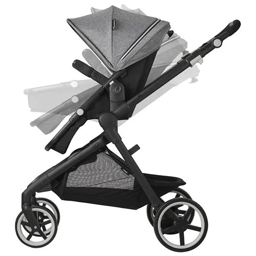 Gold SensorSafe Pivot Xpand Smart Modular Travel System with LiteMax Infant Car Seat - Moonstone Grey | Premium Baby Stroller & Car Seat Combo for Safe & Convenient Travel