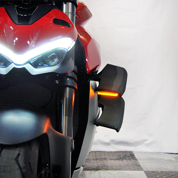 Ducati Streetfighter V4 & V2 Front Turn Signals LED Indicators - Compatible with 2020-Present Models - Perfect for Motorcycle Customization & Safety Upgrades