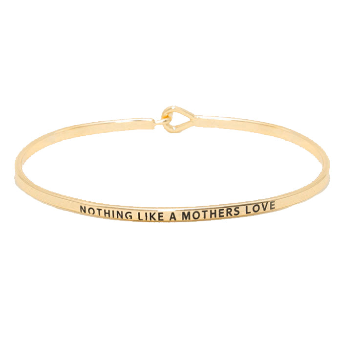 Nothing Like a Mother's Love - Sterling Silver Hook Bracelet Bangle for Women | Mother's Day Gift, Birthday Present, Anniversary Jewelry | Perfect for Everyday Wear & Special Occasions