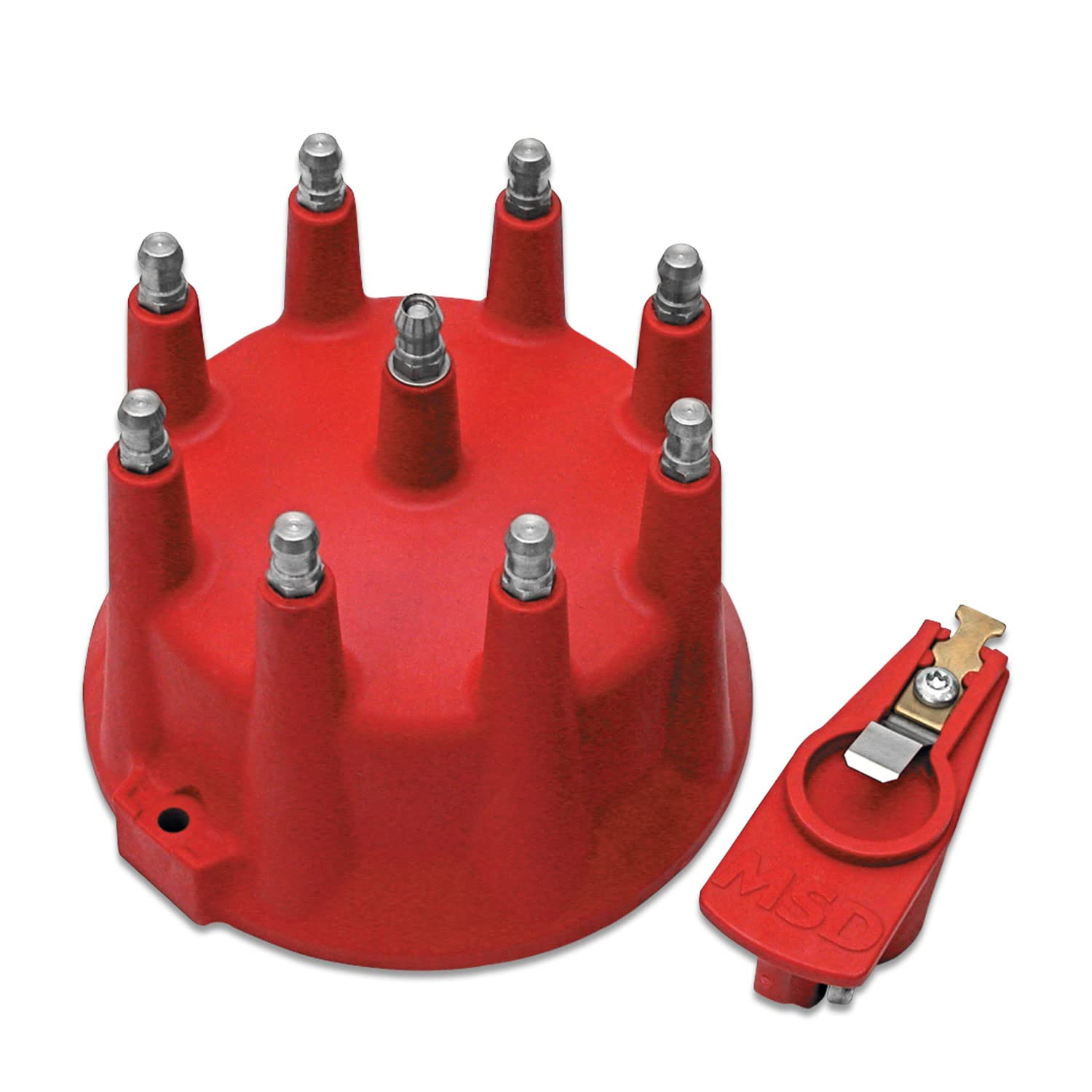 MSD Pro Mag 7919 Replacement Cap and Rotor Kit - Compatible with Pro Mag Ignition Systems - High Performance Red Distributor Parts - Perfect for Engine Tune-Ups & Automotive Restoration Projects