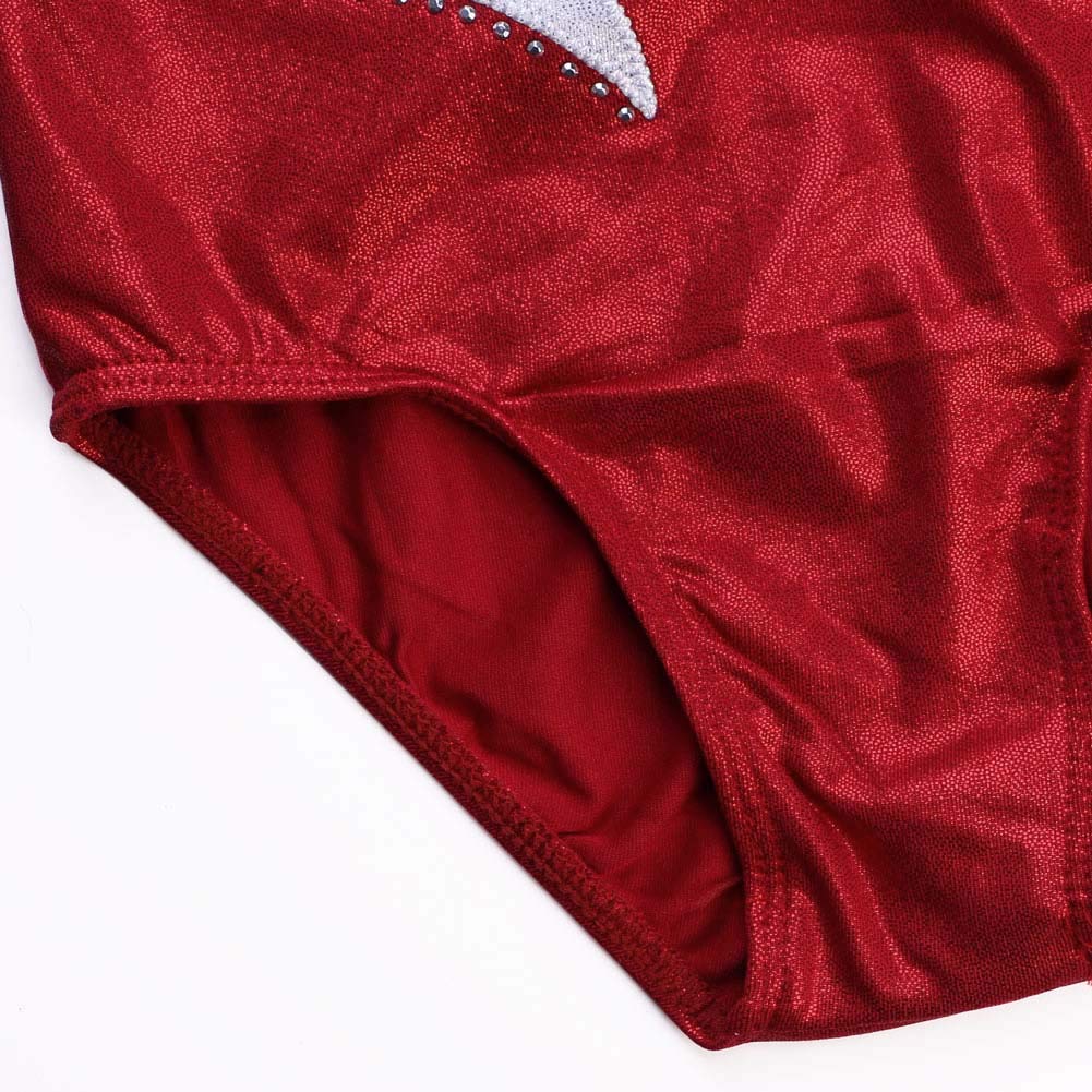 BAOHULU Girls Gymnastics Leotard - Shiny Embroidery Dance Leotards for Kids & Children - Athletic Activewear for Ballet, Gymnastics & Dance Performance