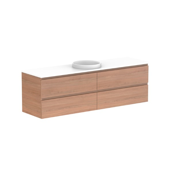 ADP Glacier Pro All Drawer Twin Vanity with Caesarstone Countertop - Modern Bathroom Vanity Set with Soft Close Drawers for Master Bath & Guest Bath Remodel