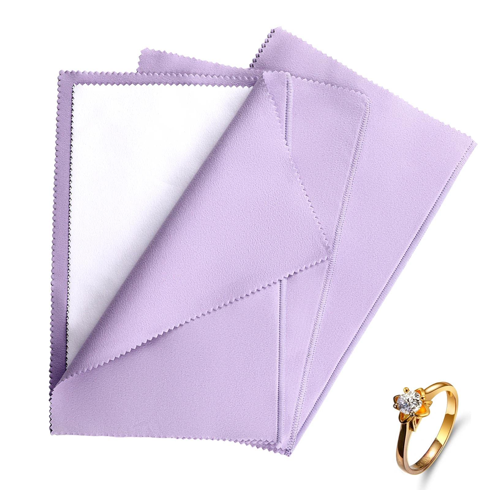 3-Piece Premium Jewelry Cleaning Cloth Set - Multi-Layer Polishing Cloth for Gold, Silver & Platinum Jewelry (10