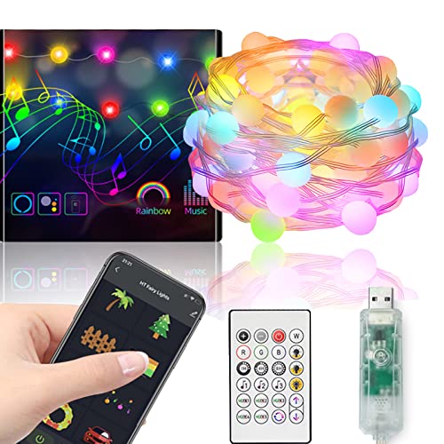 Color Changing LED Globe String Lights - 16.5ft 33 LED Waterproof Fairy Lights with Remote & Timer, USB Plug for Indoor Outdoor Decor - Perfect for Bedroom, Christmas, Wedding, Party & Garden Lighting