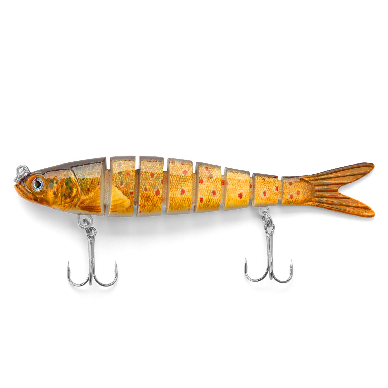 Multi-Jointed Crank Bait Swimbait for Bass & Trout - Slow Sinking Lifelike Fishing Lure for Freshwater & Saltwater - Perfect for Shore Fishing & Boat Angling