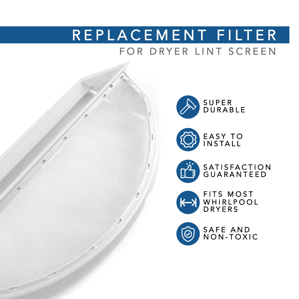 GE WE18M28 Dryer Lint Screen Replacement Filter - Compatible with GE Dryers - Durable Mesh Lint Trap for Efficient Lint Collection - Perfect for Home Laundry Maintenance & Appliance Repair