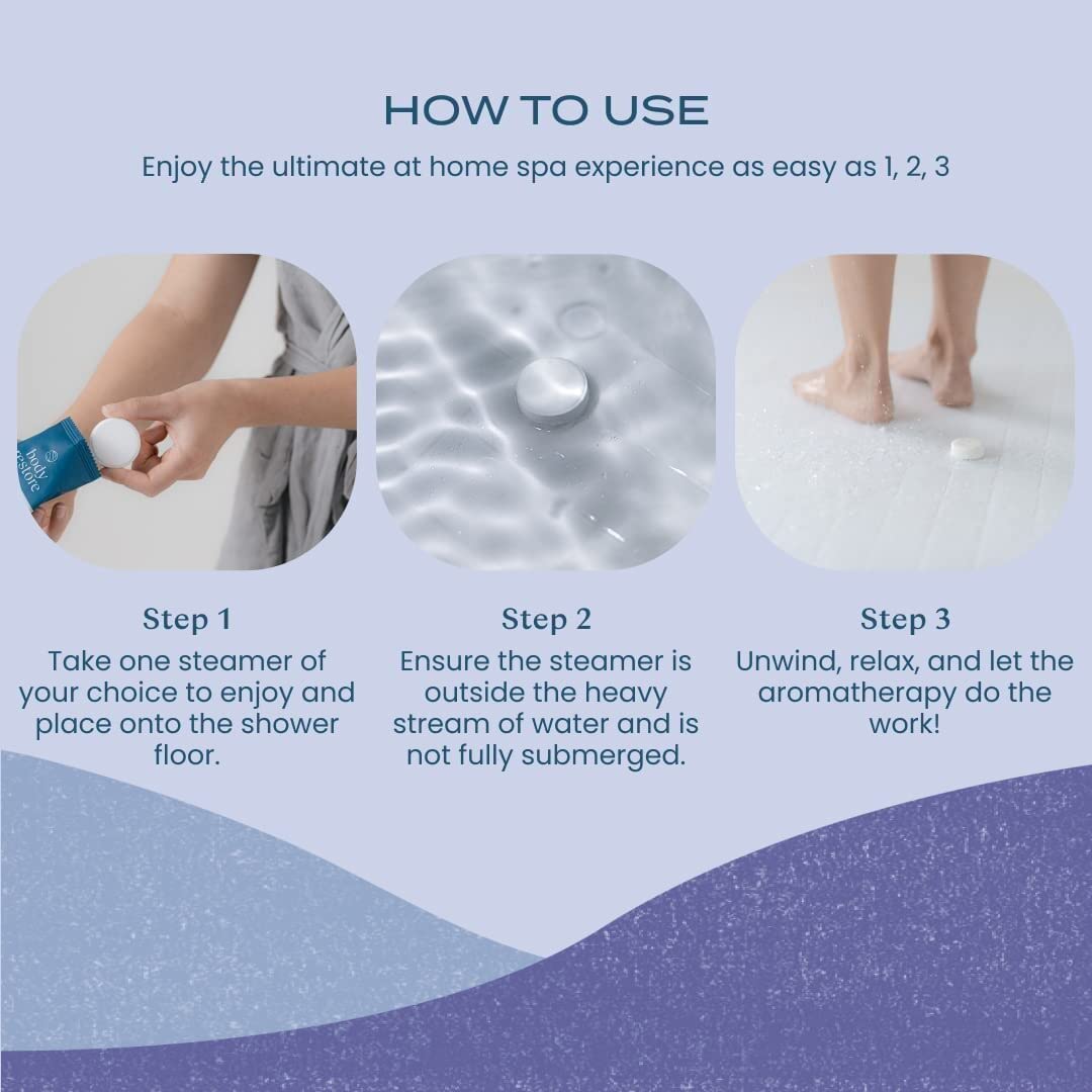 Body Restore Shower Steamers Aromatherapy Set - 15 Packs x 5 Scents (Eucalyptus, Citrus, Lavender, Rose, Tea Tree) with Essential Oils for Stress Relief - Perfect Gifts for Women & Men, Mom, Relaxing Bath Bombs for Spa-Like Shower Experience at Home