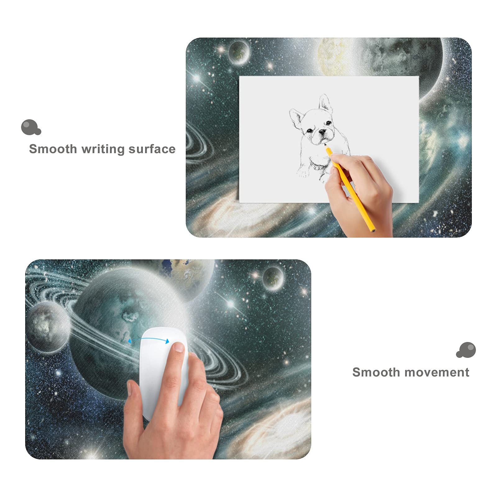 ALAZA Galaxy Space Themed Gaming Mouse Pad - Extra Large 31.5x15.7 Inch Non-Slip Rubber Base Mouse Mat for Computer, Laptop, Keyboard - Perfect for Gamers, Office & Home Workspace Decor