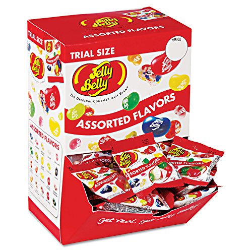 Jelly Belly 72512 Assorted Flavors Jelly Beans - 80 Count Dispenser Box | Bulk Candy for Parties, Office Snacks & Gift Baskets