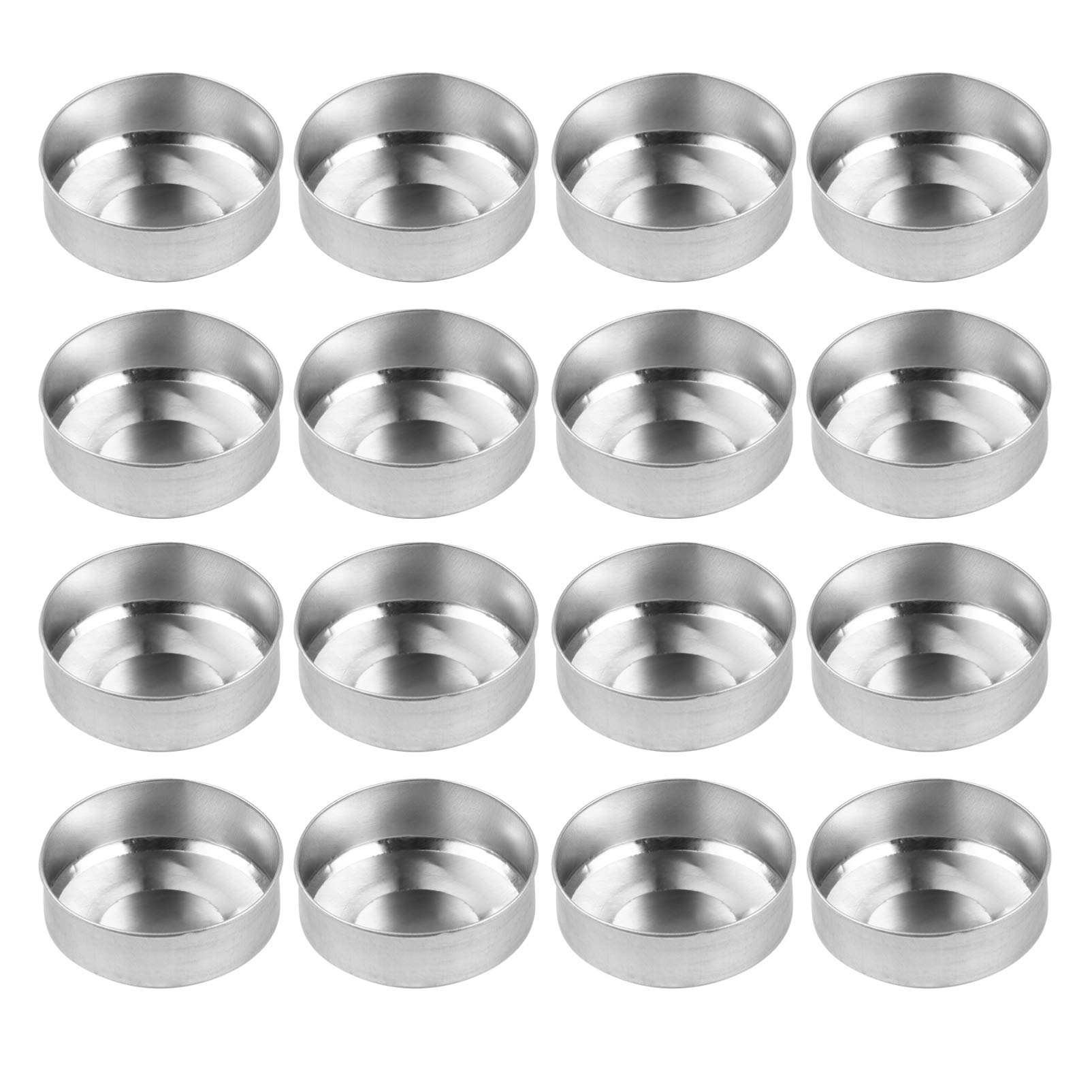 Healifty 100pcs Aluminum Tea Light Candle Holders - Empty Metal Containers for DIY Candle Making, Wedding Decor, Party Favors & Home Aromatherapy