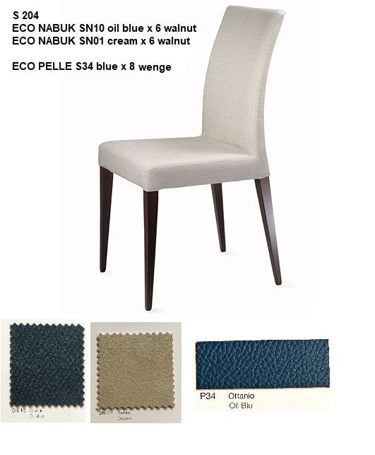 BUSETTO S204 Modern Dining Chair - Handcrafted in Italy - Elegant & Durable Design for Home, Restaurant & Office Use