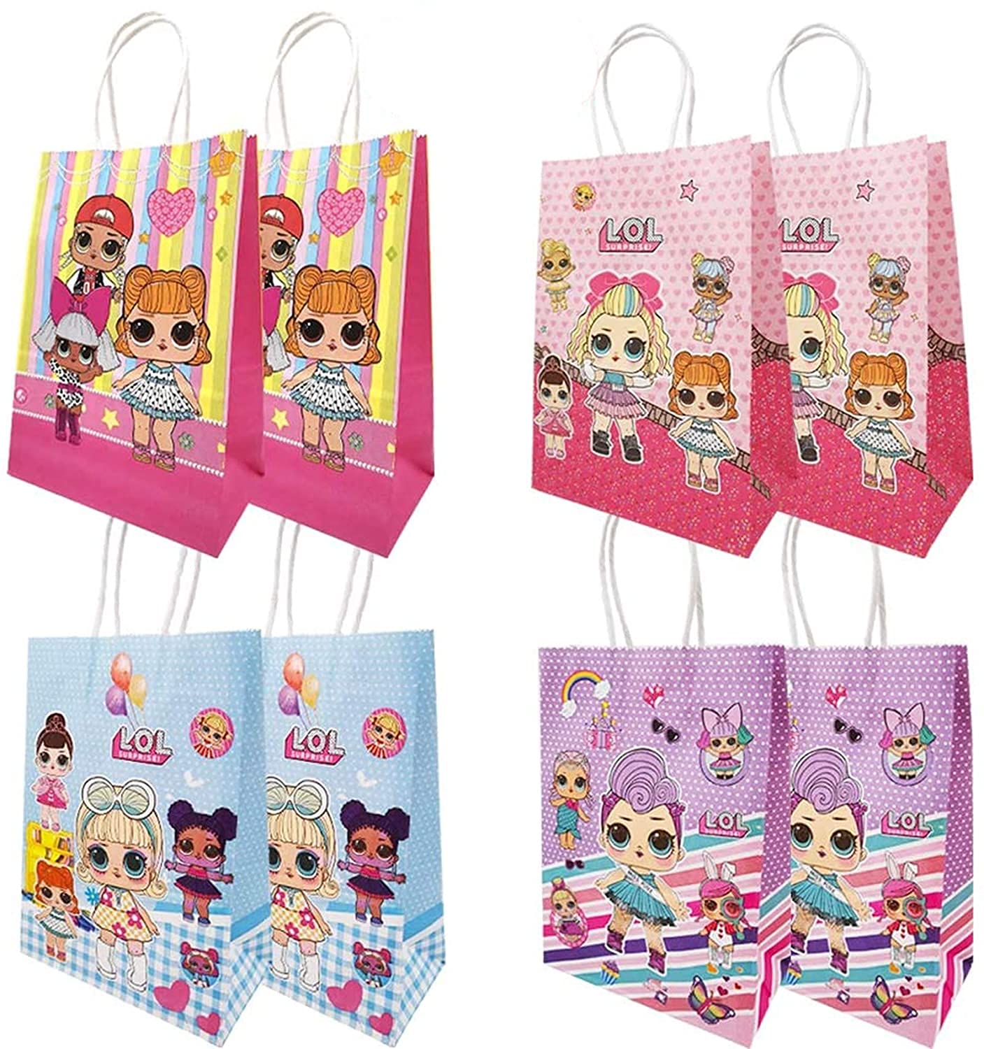 16 Pack LOL Surprise Party Gift Bags - Themed Birthday Party Supplies for Kids, Girls & Boys - Perfect for Birthday Decorations, Goodie Bags & Themed Celebrations
