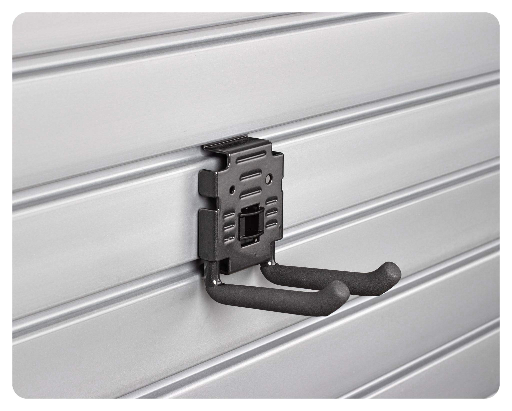 Heavy Duty Lawn and Garden Accessory Kit with Locking Hook Brackets - Perfect for Organizing Tools, Hoses & Outdoor Equipment in Sheds, Garages & Backyards