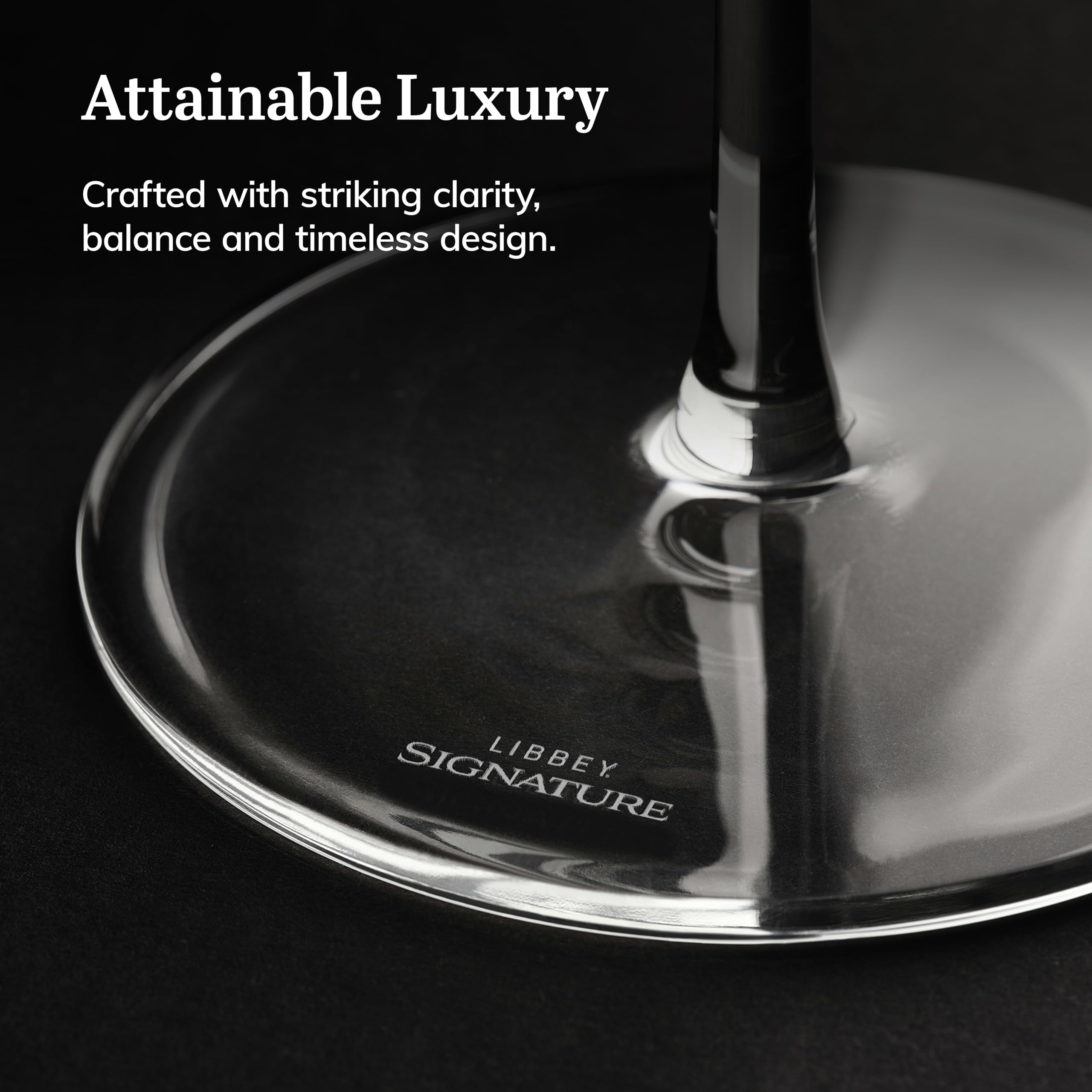 Libbey Signature 4-Piece White Wine Glass Set - Elegant, Dishwasher Safe Crystal Clear Glasses for Parties, Weddings, Birthdays & Special Occasions - Perfect for Dinner Parties, Wine Tasting & Home Entertaining