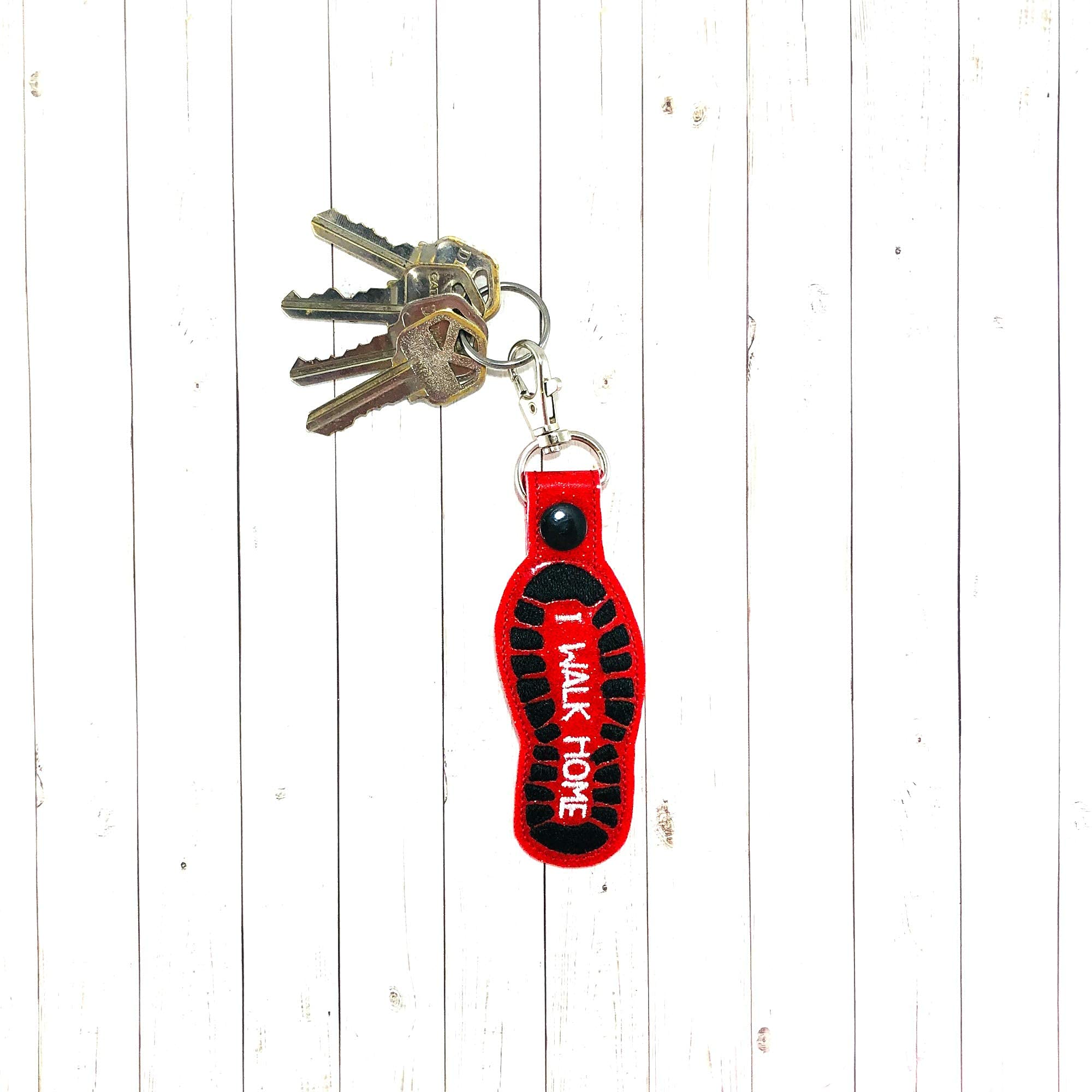 Premium I Walk Home Key Fob Keychain - Durable Bag Tag for Keys, Wallets & Luggage - Perfect for Travel, Office & Everyday Use