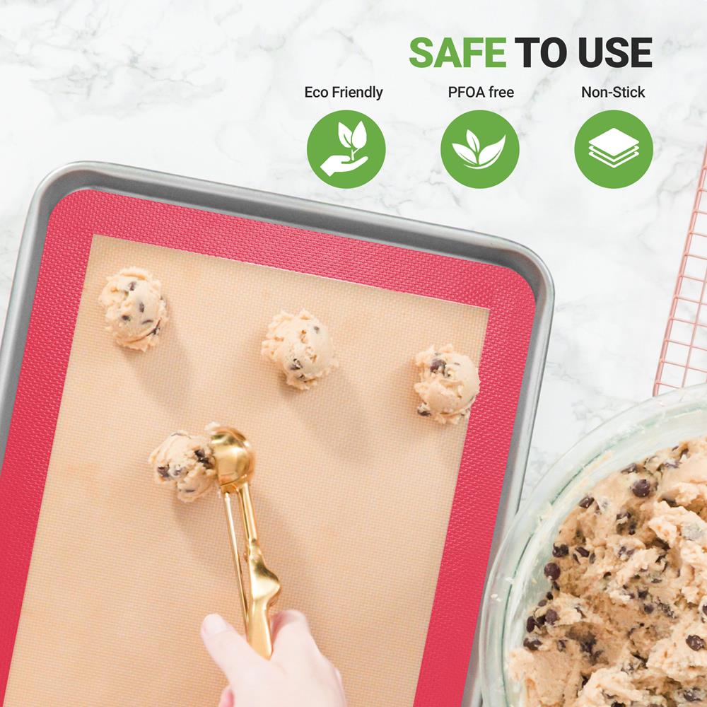 Non-Stick Silicone Baking Mat - Reusable Parchment Paper Alternative for Cookies, Pastries & Bread - Perfect for Baking, Roasting & Food Prep