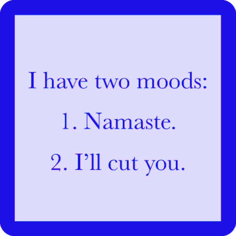Two Moods Coaster Set - Funny & Stylish Drink Coasters for Coffee & Beer - Perfect for Home, Office & Bar Use