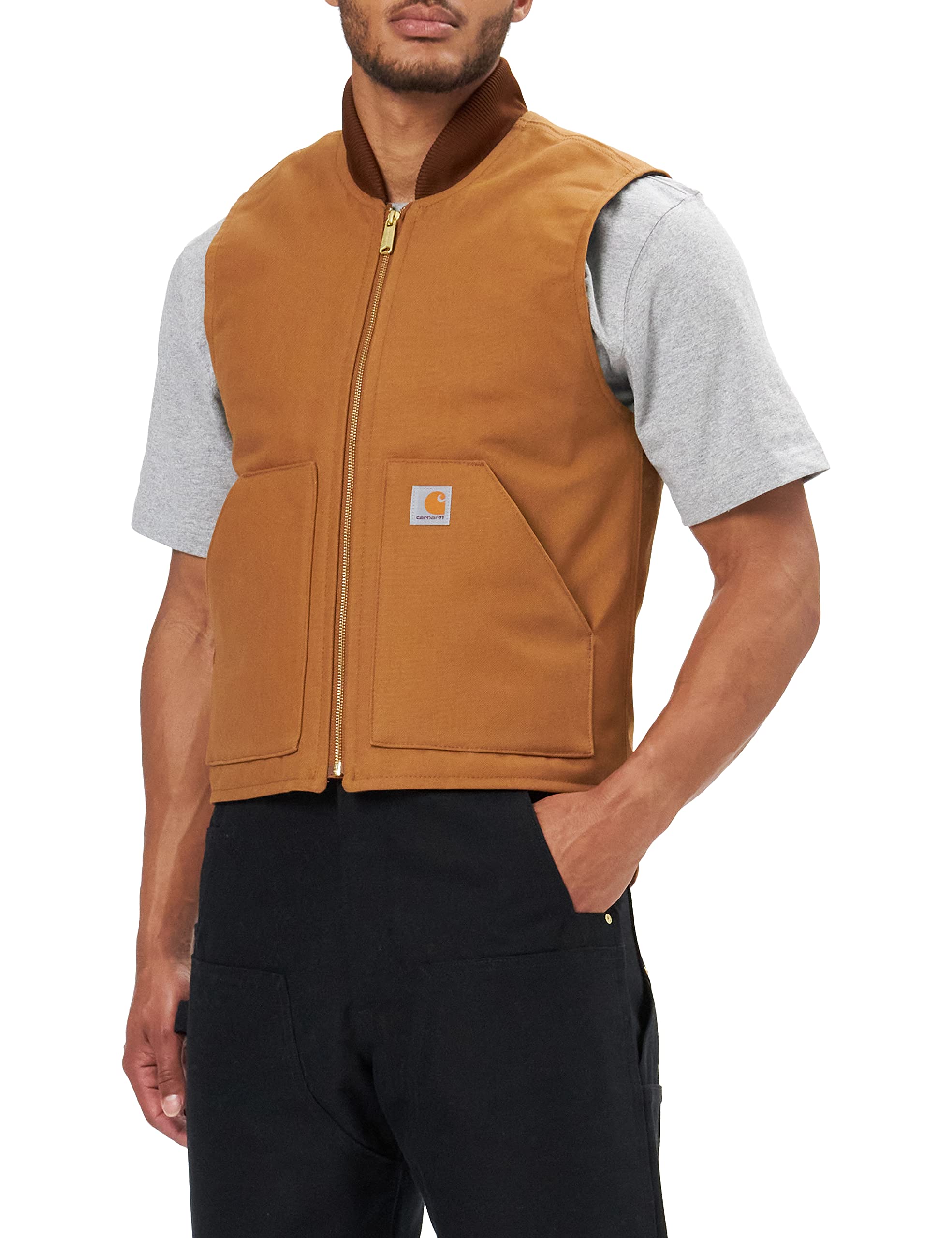 Carhartt Men's Big & Tall Arctic-Quilt Lined Duck Vest - Heavy Duty Insulated Work Vest for Cold Weather, Hunting & Outdoor Activities
