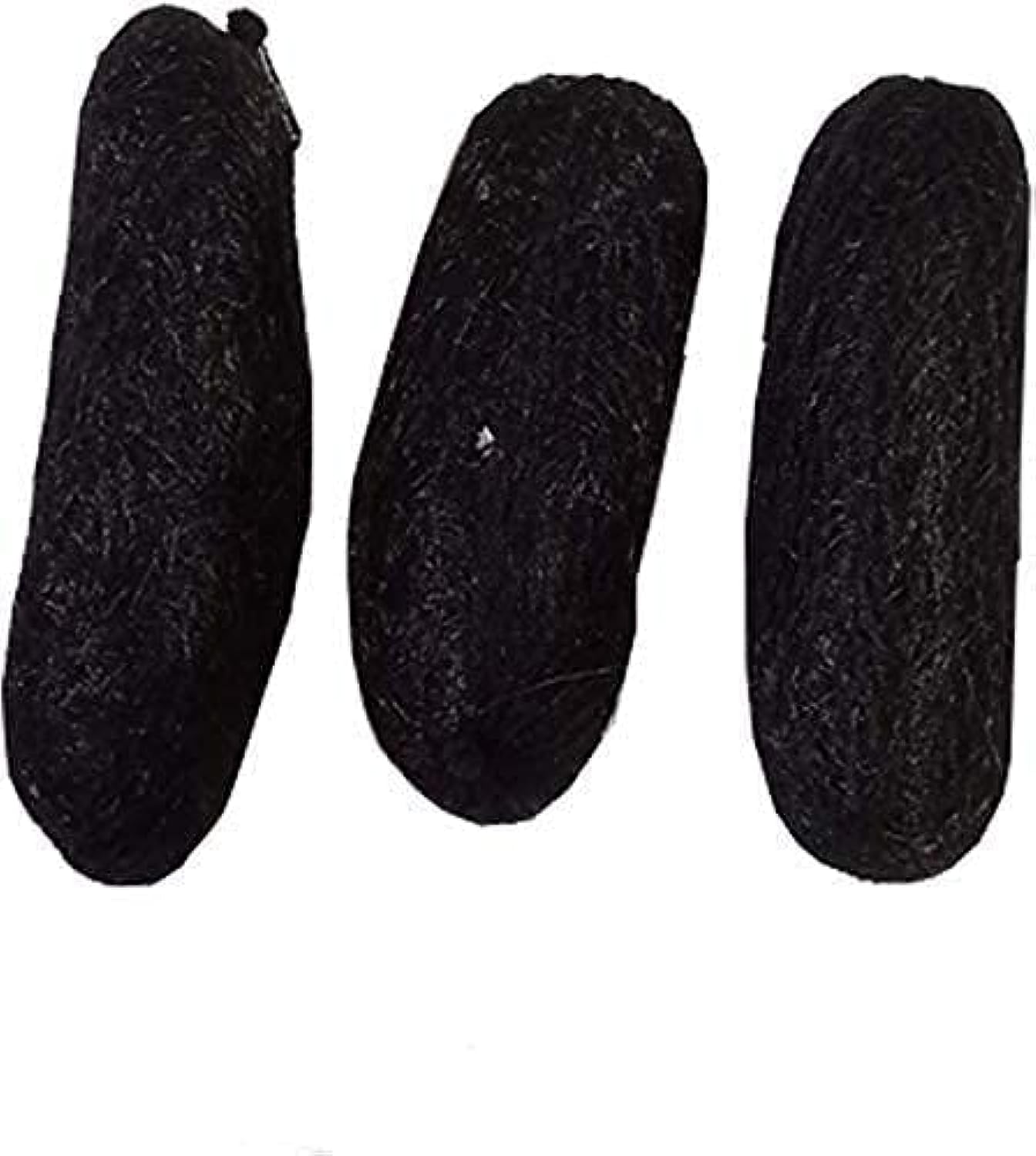 Zintalic Hair Puff Grip - 3 Pack Black Hair Donut Bun Maker for Women & Girls | Natural Hair Stuffer & Juda Maker for Perfect Ballerina, Wedding & Party Hairstyles
