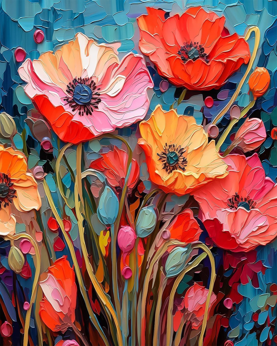 5D DIY Tulips Full Drill Diamond Painting Kit for Adults - 11.8x15.8 Inch Diamond Art Craft with Gemstones for Home Wall Decor, Relaxation & Gift Giving