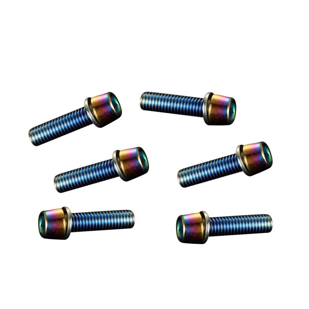 6PCS M5 x 18mm Steel Bicycle Stem Screws with Washers - High Strength Bike Stem Bolts for MTB, Road & Mountain Bikes - Perfect for Bike Maintenance, Repair and Cycling Accessories Replacement