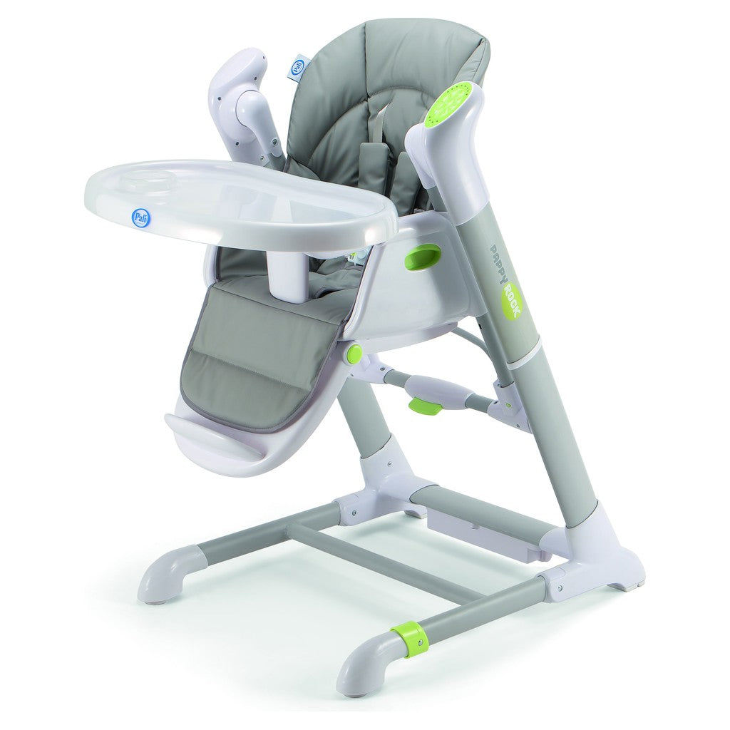 Pappy Rock High Chair for Babies - Adjustable & Portable Baby Feeding Chair with Tray, Grey - Perfect for Home, Restaurant & Travel Use