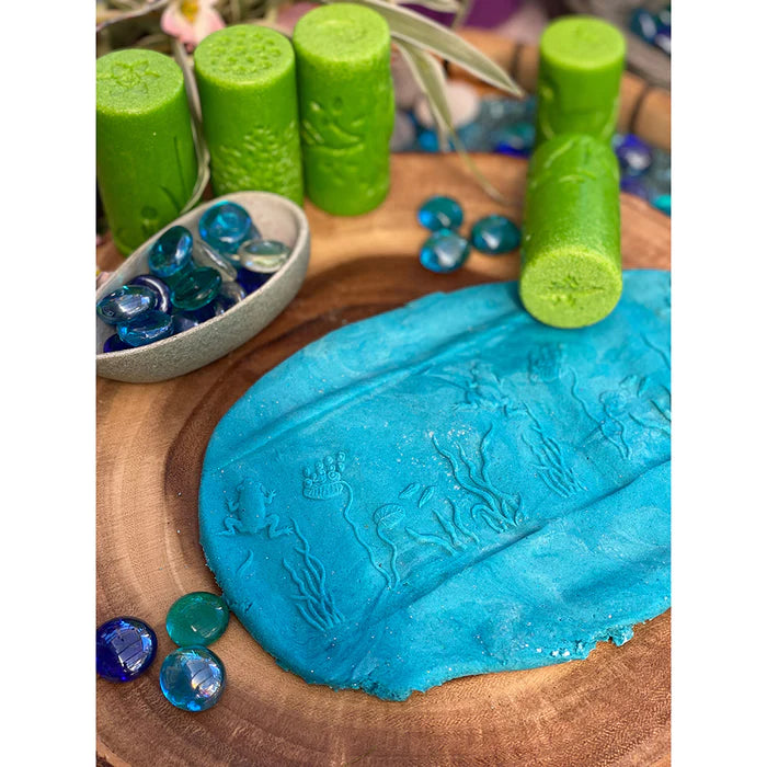 Yellow Door® Let's Roll Seasons Dough Roller Set - 4 Seasonal Textured Rolling Pins for Kids Sensory Play, Early Learning & Fine Motor Skills Development - Perfect for Playdough, Clay & Baking Activities