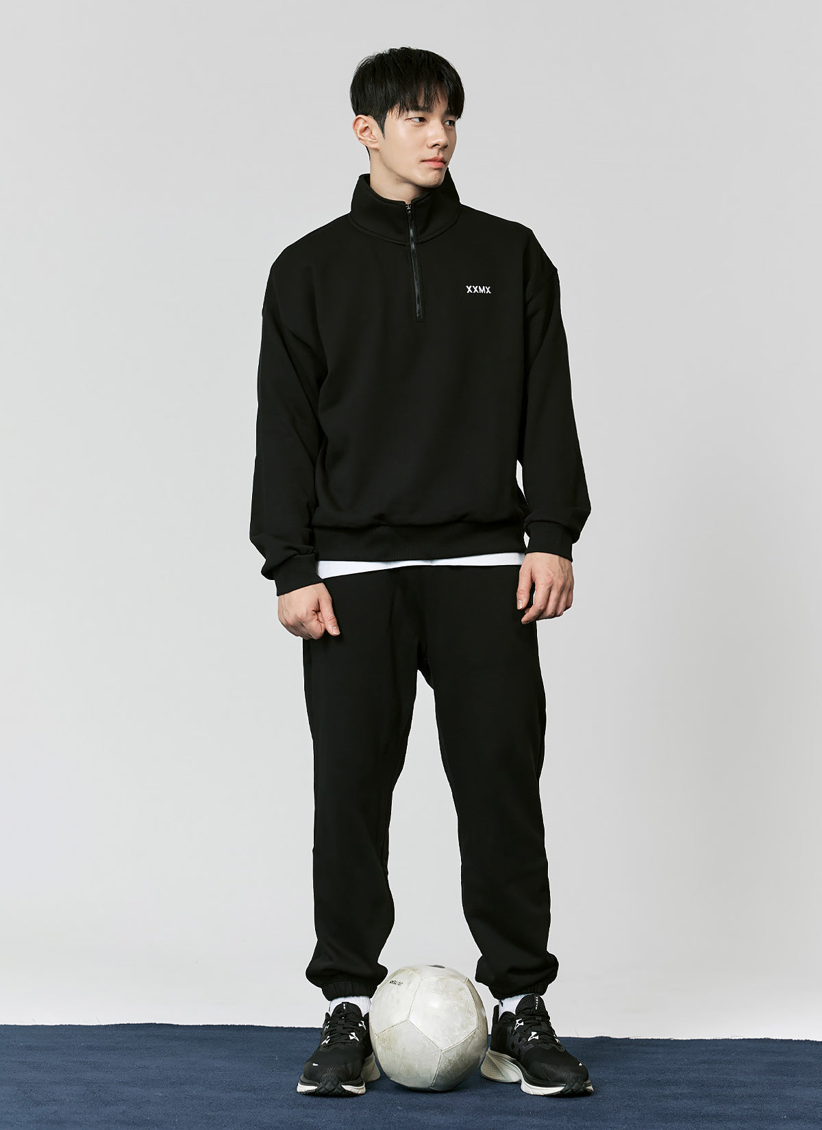 French Terry Loose Fit Jogger Pants for Men - Comfortable Casual Sweatpants with Elastic Waist & Pockets - Perfect for Lounge, Workout & Travel