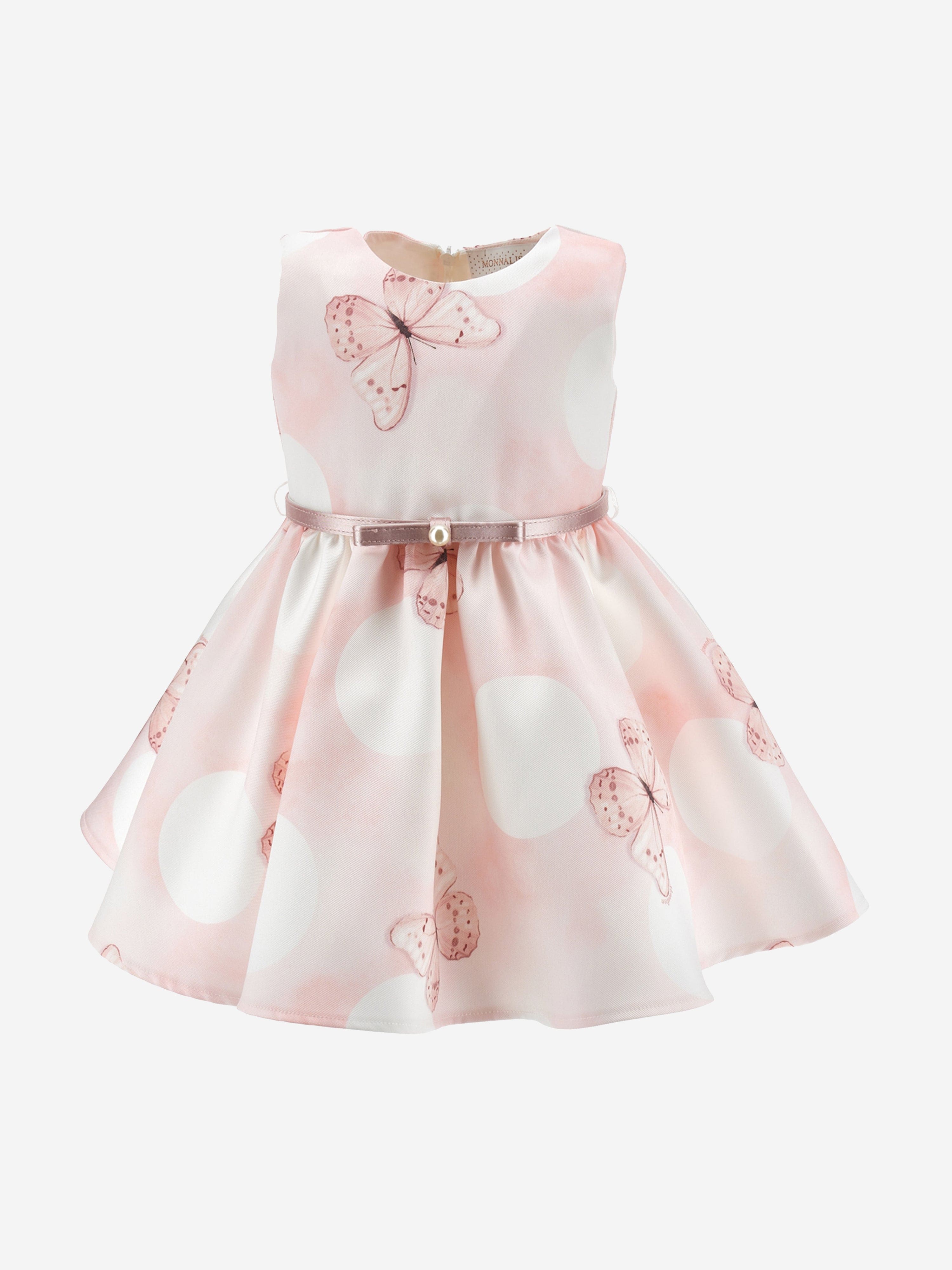 Adorable Pink Spotted Butterfly Dress for Baby Girls - Perfect for Parties, Photos & Special Occasions