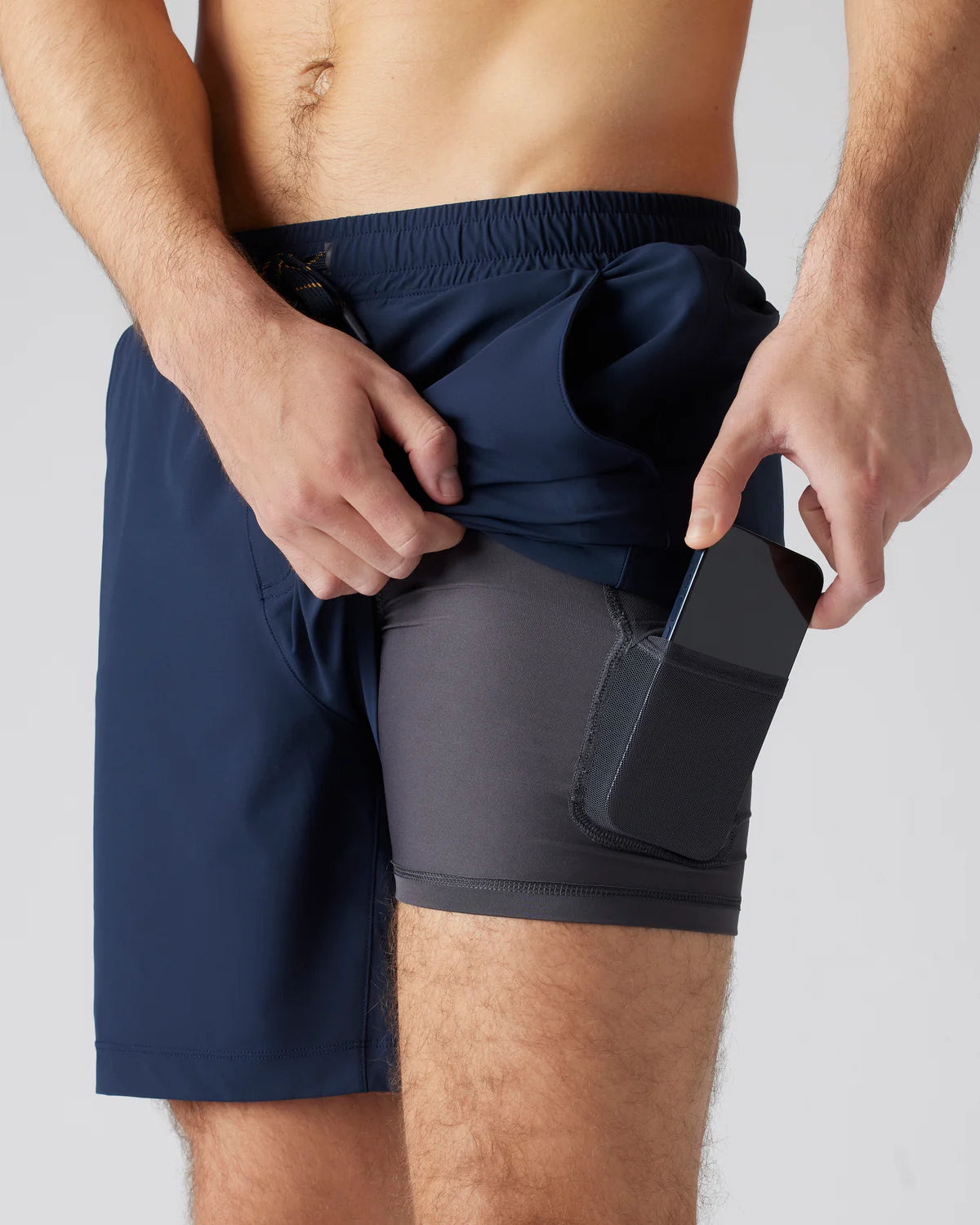 Rhone Men's 7 Inch Pursuit Lined Shorts - True Navy | Comfortable Workout & Running Shorts for Gym, Jogging & Active Lifestyle