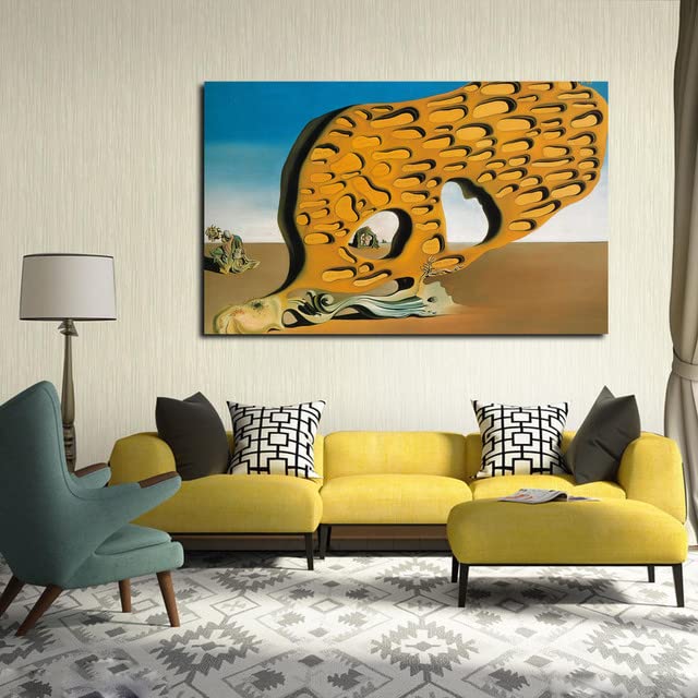 Salvador Dali The Mystery of Desire Framed Canvas Wall Art - Ready to Hang Surrealist Painting for Bedroom, Living Room & Office Decor | Perfect for Home, Office & Gift Giving