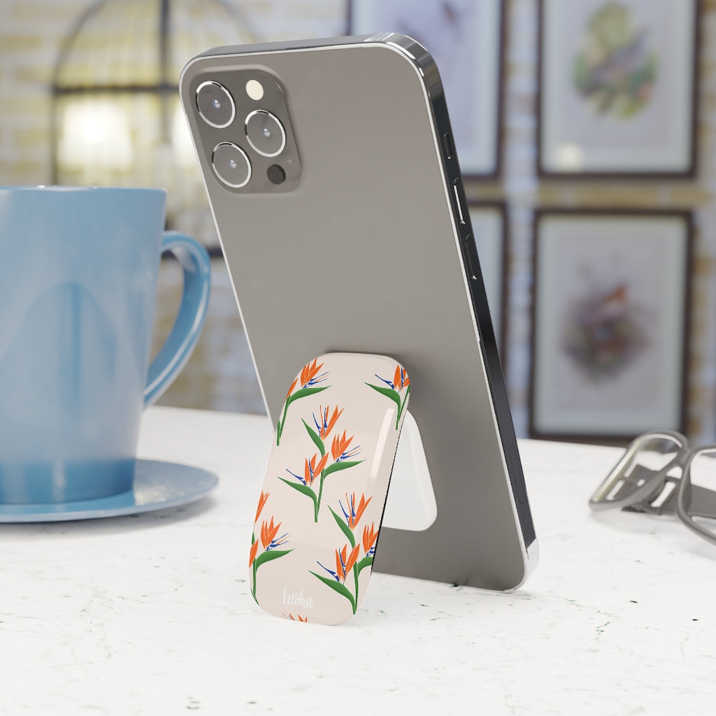 Stunning Bird of Paradise Phone Grip - Non-Slip Phone Holder with Adhesive Back - Perfect for iPhone, Samsung & Smartphones - Great for Travel, Commuting & Outdoor Activities