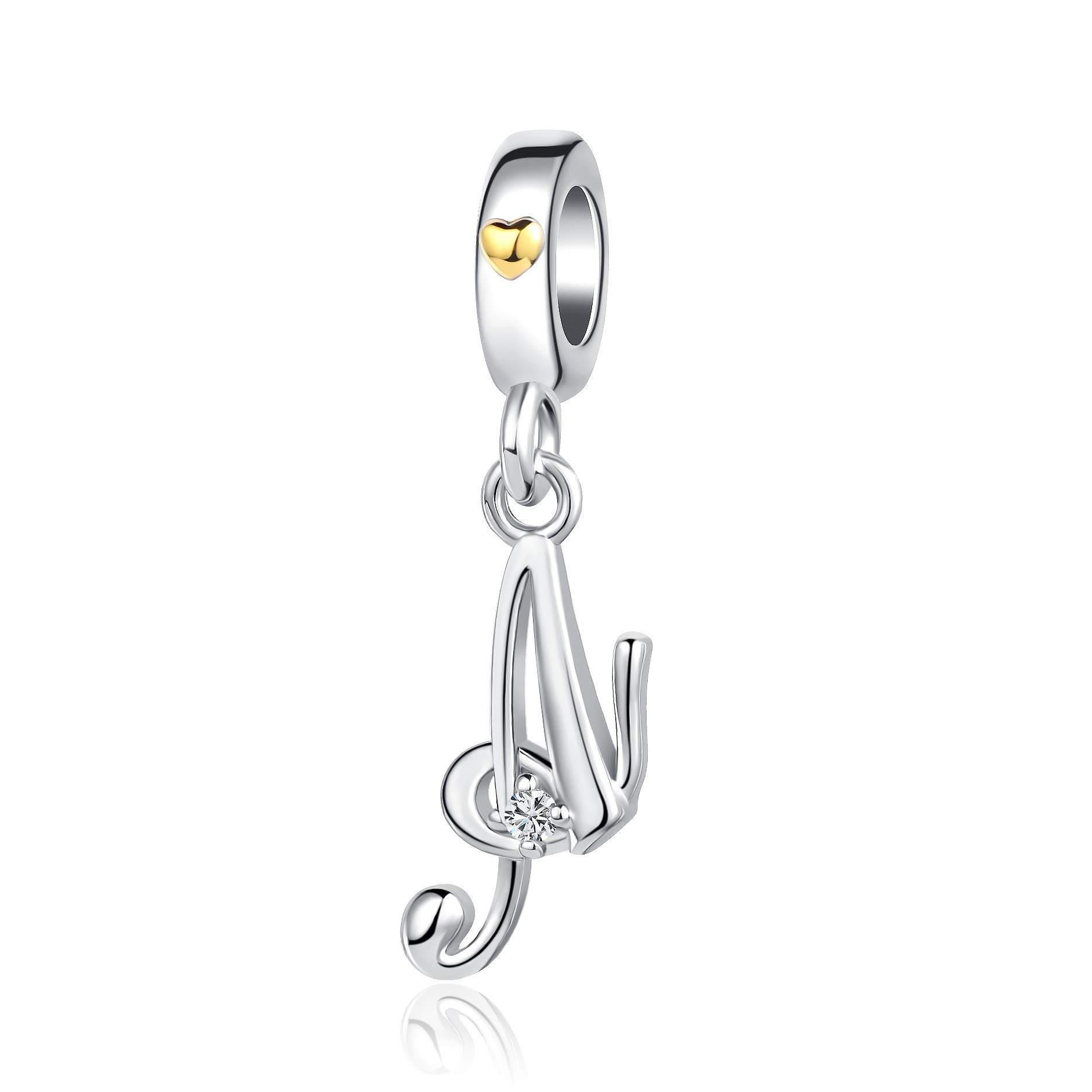 Initial Letter A-Z Jewelry Charm - Necklace & Bracelet Pendant for Women, Girls - Perfect Gift for Christmas & Birthdays
