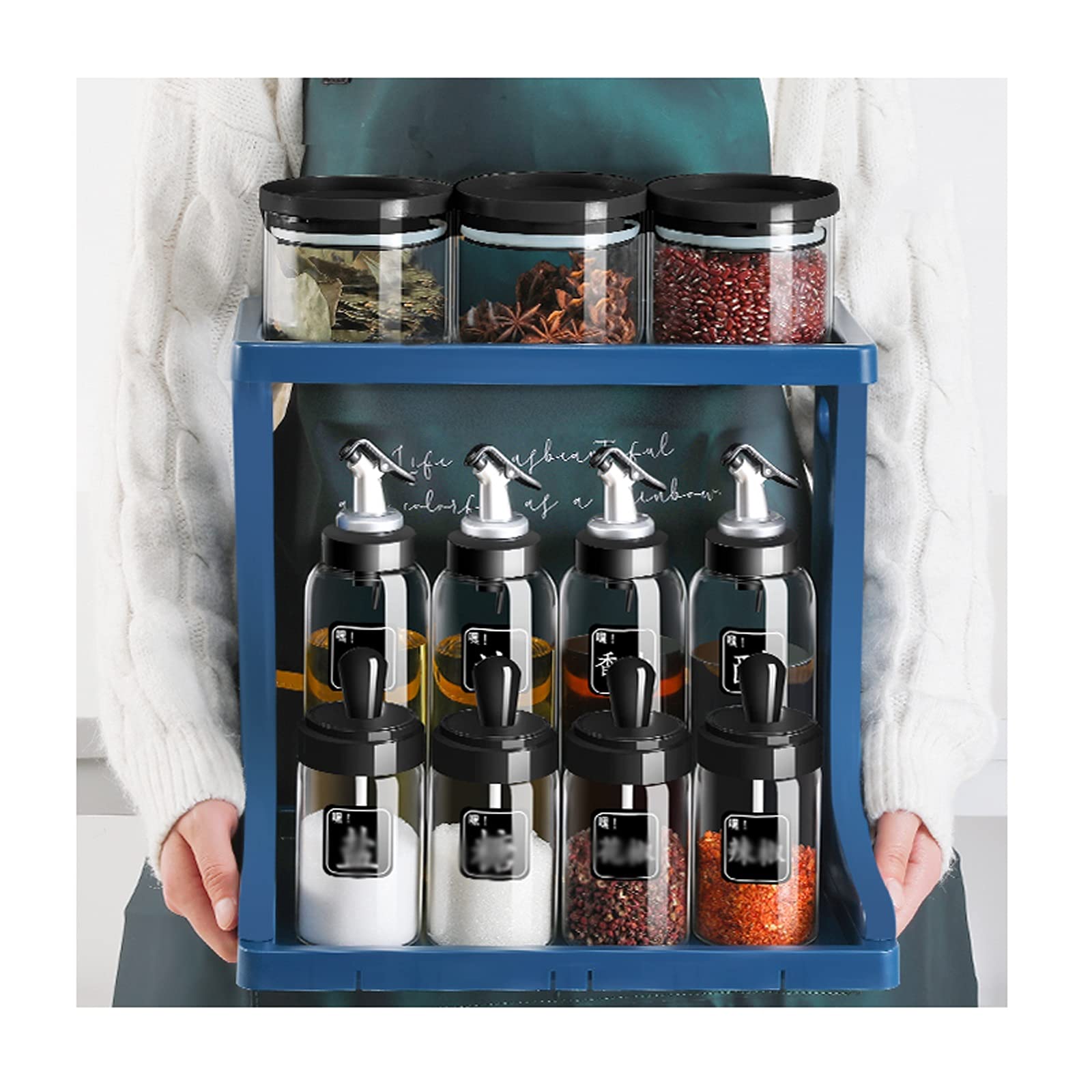 Premium 6-Piece Condiment & Spice Storage Set - Glass Salt, MSG, Seasoning Jars with Lids - Kitchen Organizer for Cooking, Baking & Meal Prep (Color: Clear) - Perfect for Home Kitchens, Restaurants & Food Gifting